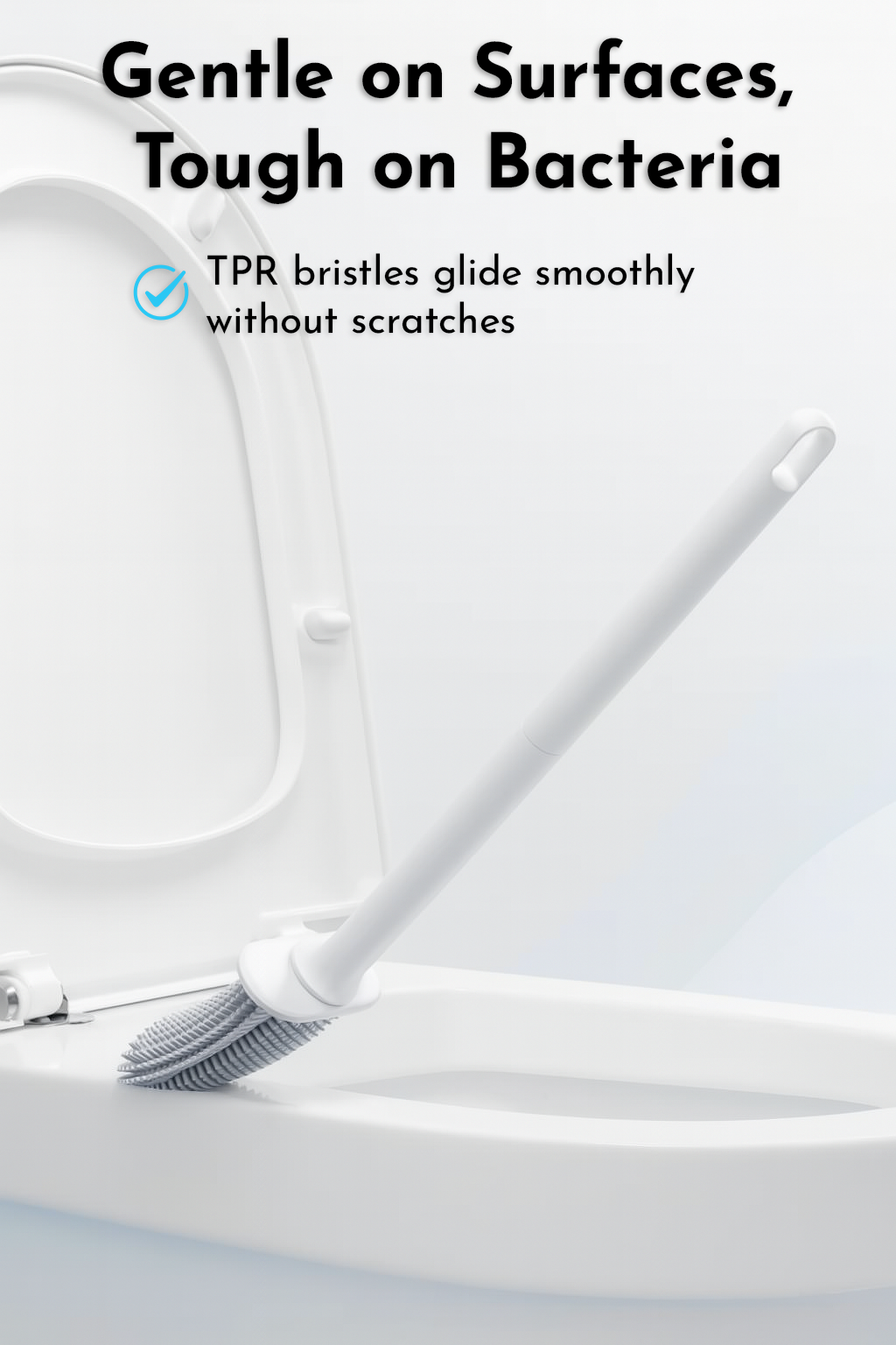 Double-Sided Silicone Toilet Brush