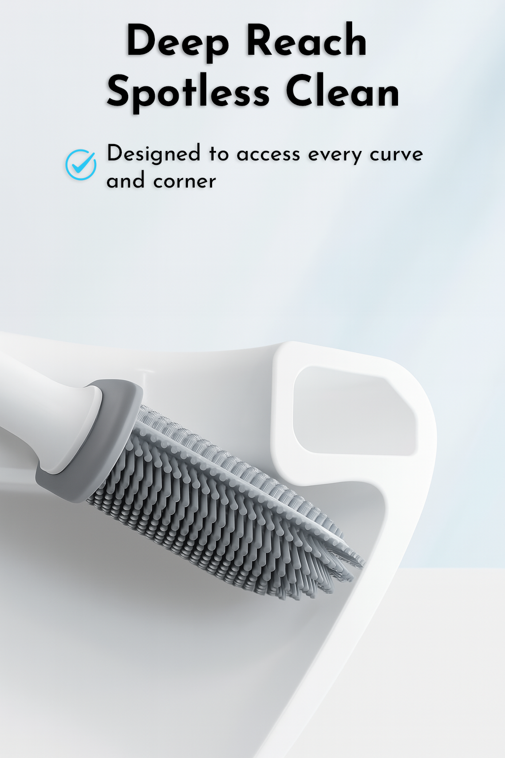 Double-Sided Silicone Toilet Brush