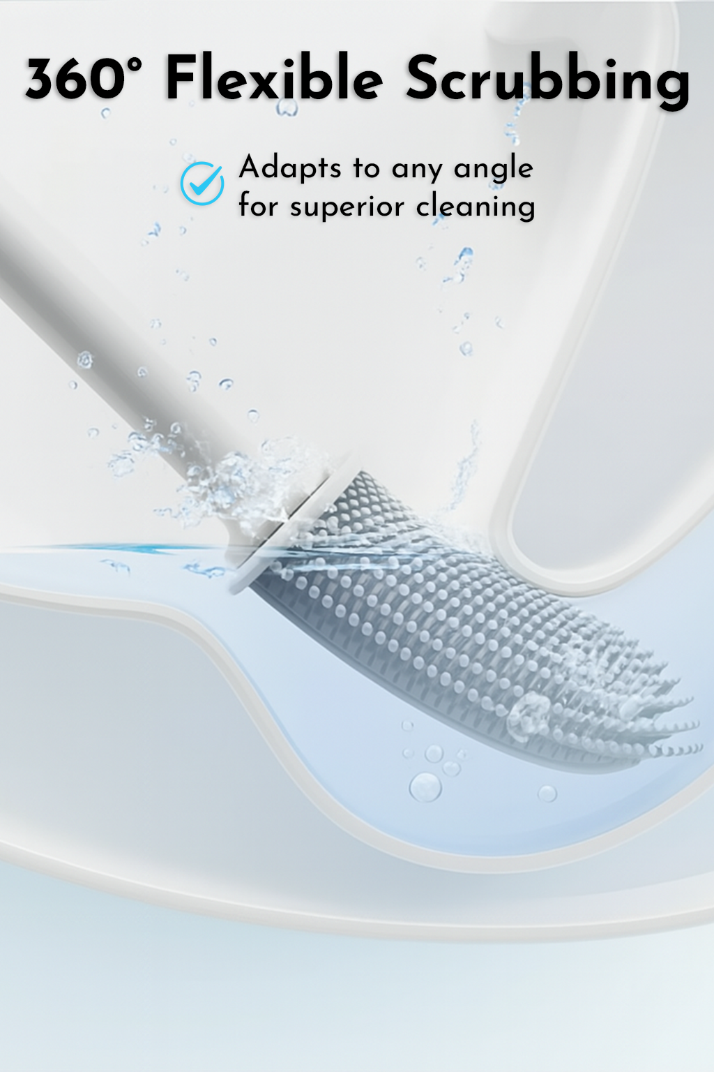 Double-Sided Silicone Toilet Brush